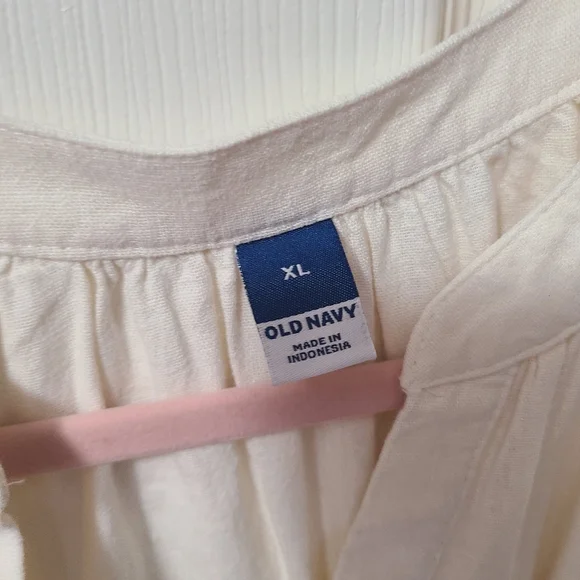 NWT Old Navy Split-Neck Linen-Blend Midi Dress,  - Picture 4 of 8